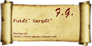 Futó Gergő névjegykártya
