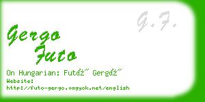 gergo futo business card