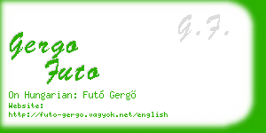 gergo futo business card